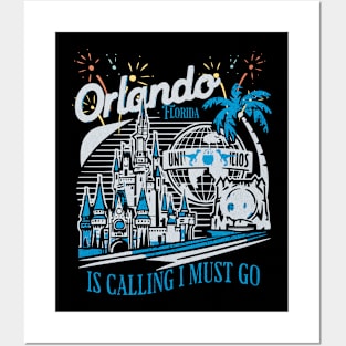 Orlando Florida is calling I must go Theme Park Vintage Retro Design Posters and Art